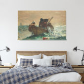 Het haringnet, 1885 (olie op doek) canvas afdruk (Insitu (Slaapkamer))