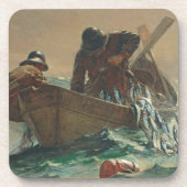 Het haringnet, 1885 (olie op doek) drankjes onderzetter (Voorkant)