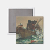 Het haringnet, 1885 (olie op doek) magneet (Voorkant / Achterkant)