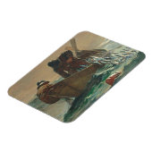 Het haringnet, 1885 (olie op doek) magneet (Linkerzijde)