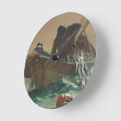 Het haringnet, 1885 (olie op doek) ronde klok (Hoek)