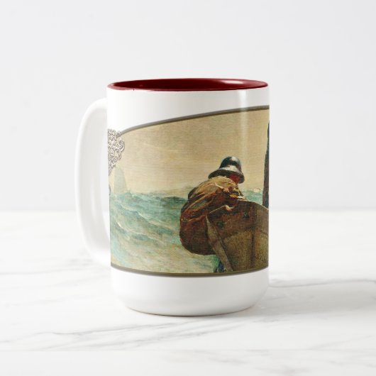 Het haringnet - keramisch 15oz. Mok (Voorkant links)