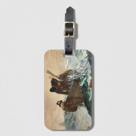 Het haringnet van Winslow Homer. Bagagelabel (Voorkant (verticaal))