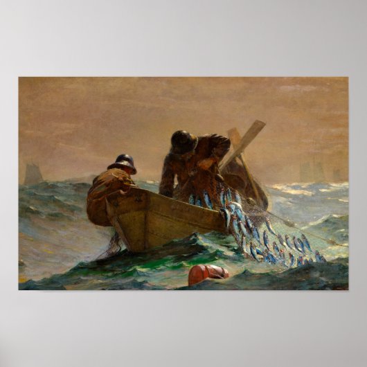 Het haringnet van Winslow Homer Poster (Voorkant)