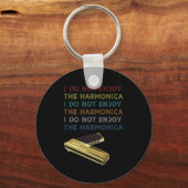 Het Harmonica Instrument Blues Music Band Gift Sleutelhanger (Voorkant)