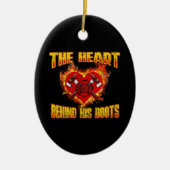 Het hart achter zijn laarzen | Brandweerluiken Keramisch Ornament (Voorkant)
