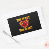 Het hart achter zijn laarzen| Brandweerluiken Rechthoekige Sticker (Envelop)