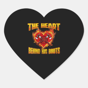 Het hart achter zijn laarzen Brandweerluiken Sticker