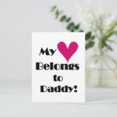 Het hart behoort tot de pappa-overhemden en -cadea briefkaart (Staand voorkant)