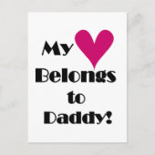 Het hart behoort tot de pappa-overhemden en -cadea briefkaart (Voorkant)