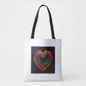 Het hart brandt van liefde tote bag (Voorkant)