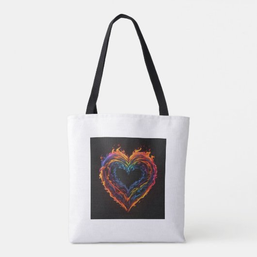 Het hart brandt van liefde tote bag (Achterkant)