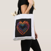 Het hart brandt van liefde tote bag (Dichtbij)