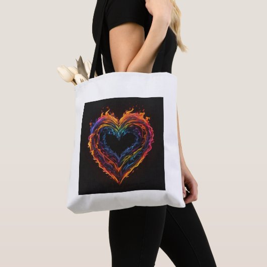 Het hart brandt van liefde tote bag (Dichtbij)