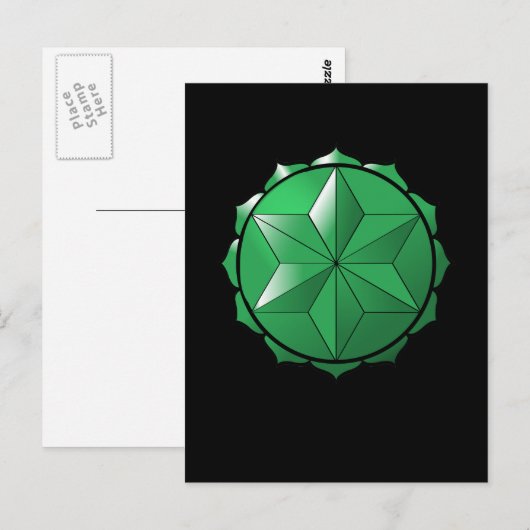 Het hart Chakra Briefkaart (Voorkant / Achterkant)