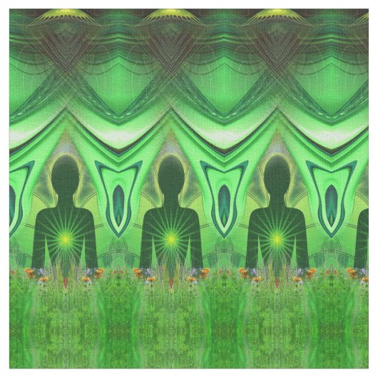 Het hart Chakra Energie wallpaper Stof (Close Up)