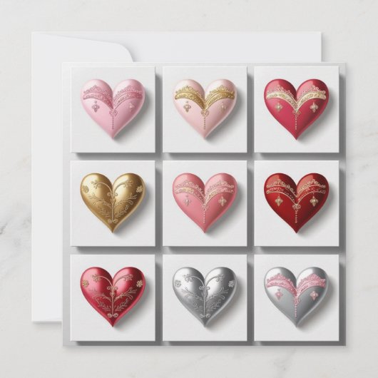 Het hart Collectie #1 Elegantie Notitiekaartje (Voorkant)