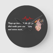 het hart dat klopt met het leven Wandklok (Voorkant)