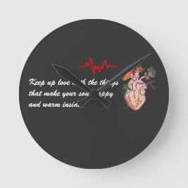 het hart dat klopt met het leven Wandklok