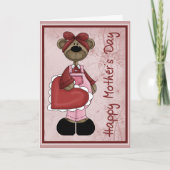Het hart draagt Dag Mother´s Kaart (Voorkant)