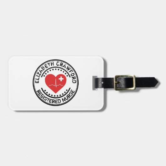 Het Hart ECG van de Zegel van de gediplomeerd Bagagelabel (Voorkant horizontaal)