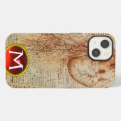 Het Hart en de Bronchiale Arterieën Gem Monogram iPhone Hoesje (Achterkant horizontaal)