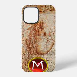 Het Hart en de Bronchiale Arterieën Gem Monogram iPhone 12 Hoesje