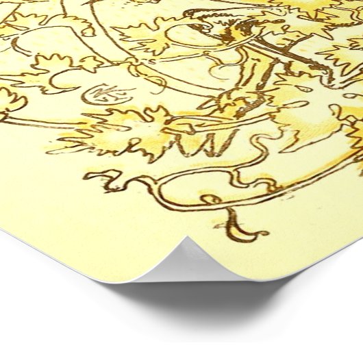 Het hart en de wijnstok Walter Crane Poster (Hoek)