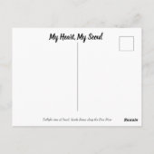 Het hart en de ziel van Seoul Briefkaart (Achterkant)