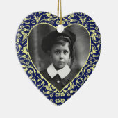 Het hart Gestalte gegeven Lijst van de Foto Keramisch Ornament (Rechts)