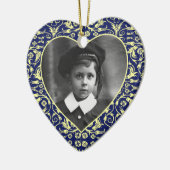 Het hart Gestalte gegeven Lijst van de Foto Keramisch Ornament (Links)