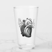 "Het Hart" Gewoon Spooky B&W Pint Glass Glas (Voorkant)