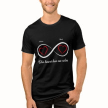 "Het hart heeft geen kanten" Maatwerk T-shirt voor
