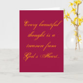 Het Hart "het Denken van de god van u" Kaart (Gele Bloem)