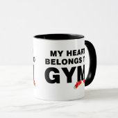 Het hart hoort bij de sportschool mok (Voorkant rechts)