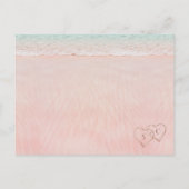 Het hart in het Zandbediende Vrijgezellenfeest ont Briefkaart (Achterkant)