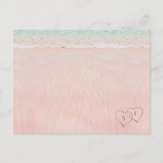 Het hart in het Zandbediende Vrijgezellenfeest ont Briefkaart (Achterkant)