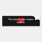 Het hart is de leraar-bumper-sticker bumpersticker (Voorkant)