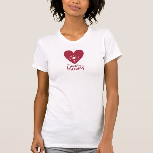 Het hart is een bloei t-shirt (Voorkant)