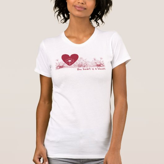 Het hart is een bloei van wilde bloemen t-shirt (Voorkant)