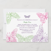 Het hart is een Flutter Bridal Shower Uitnodiging (Voorkant)