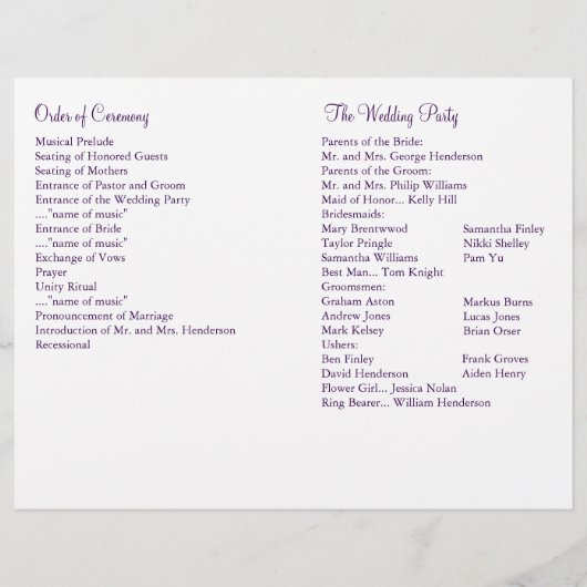 Het Hart is een Flutter Wedding Programma (Achterkant)