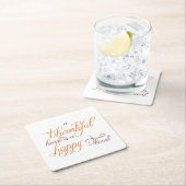 het hart is een gelukkig hart - Thanksgiving Kartonnen Onderzetters (Insitu)