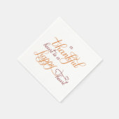 het hart is een gelukkig hart - Thanksgiving Servetten (Hoek)