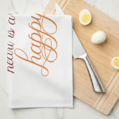 het hart is een gelukkig hart - Thanksgiving Theedoek (Quarter Fold)