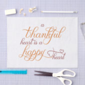 het hart is een gelukkig hart - Thanksgiving Tissuepapier (Craft)