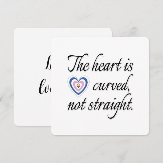 Het hart is geen rechte Kaart (Voorkant / Achterkant)