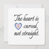 Het hart is geen rechte Kaart (Voorkant)