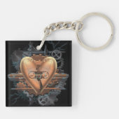 Het hart is ingewikkeld sleutelhanger (Achterkant)