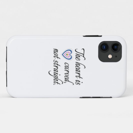 Het hart is niet recht Case-Mate iPhone case (Achterkant (horizontaal))